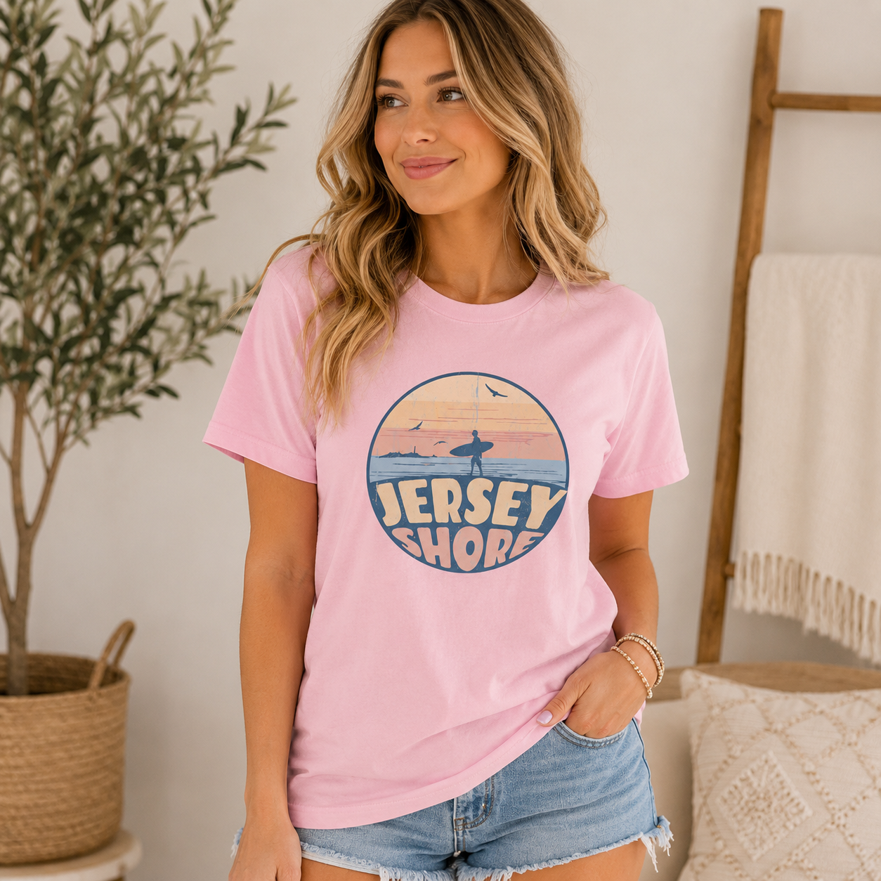 Jersey Shore Surf Sunset T-Shirt