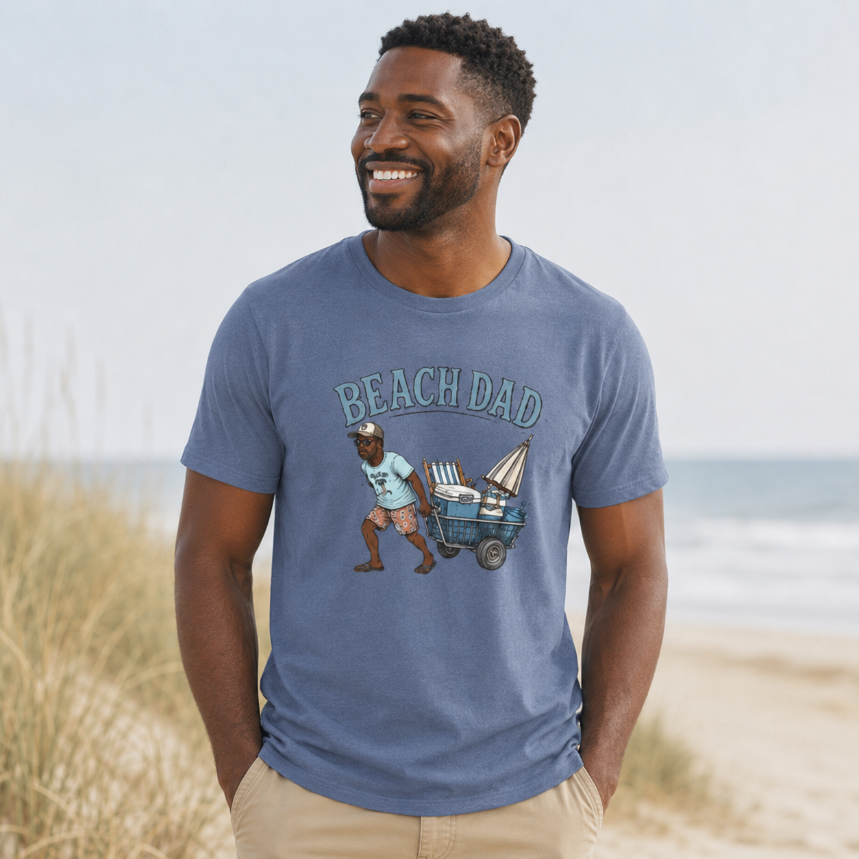 Beach Dad T-Shirt — Retro Surf Dad Graphic Tee for Summer & Father’s Day