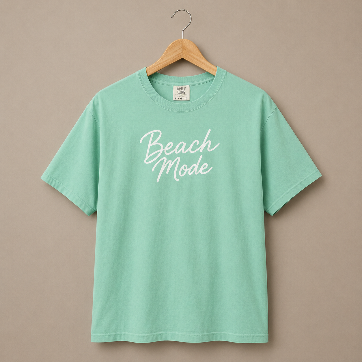 Beach Mode Garment-Dyed Relaxed Fit T Shirt