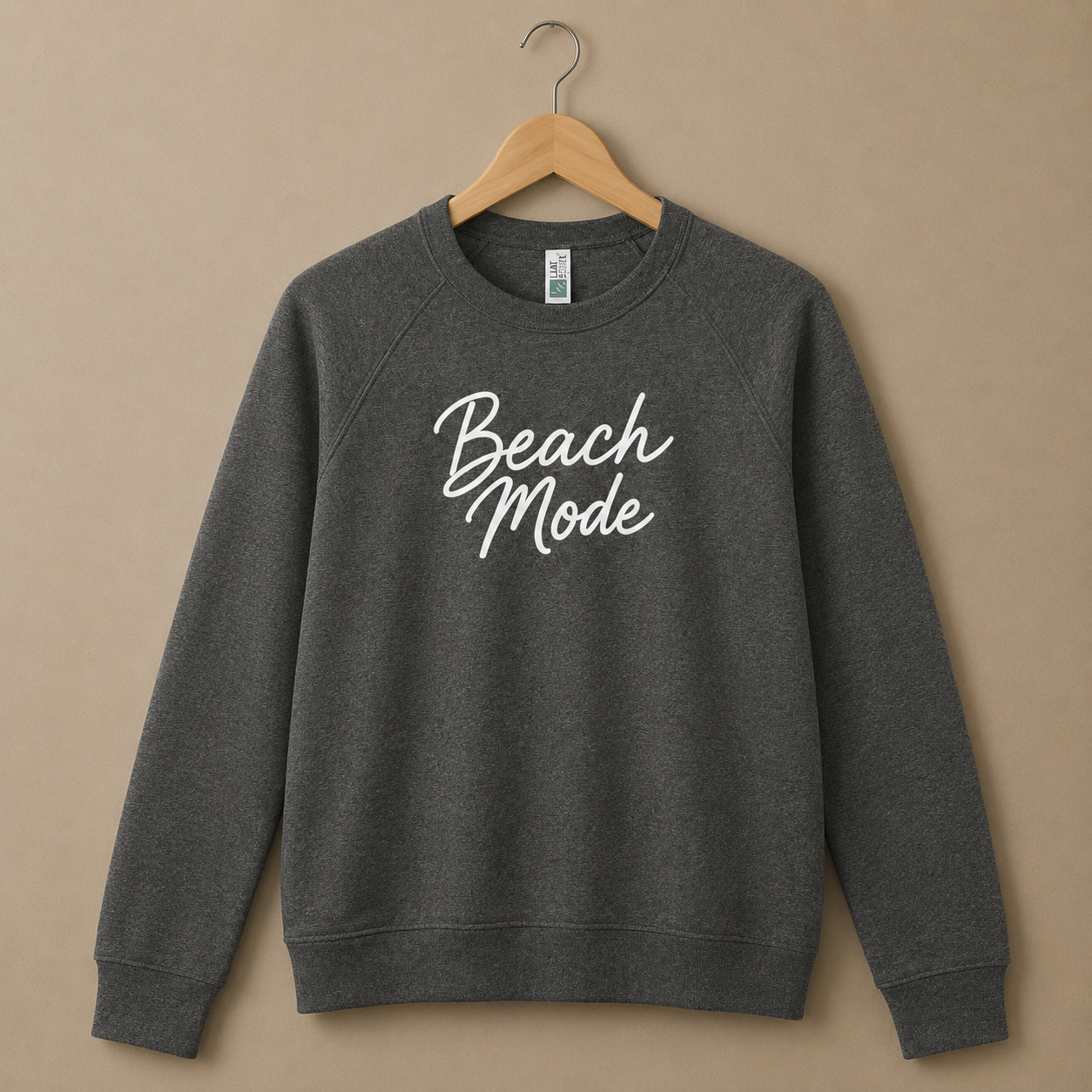 Beach Mode French Terry Raglan Crewneck