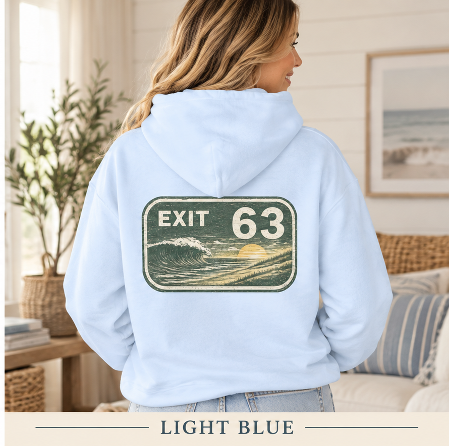 Exit 63 Long Beach Island Hoodie