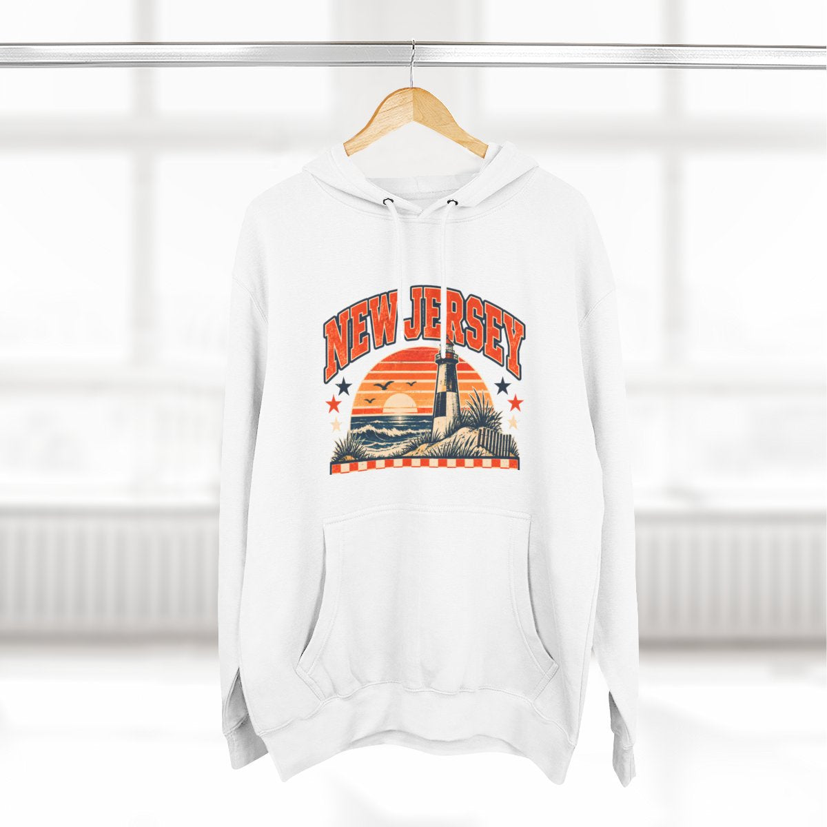 Coastal New Jersey Premium Fleece Hoodie