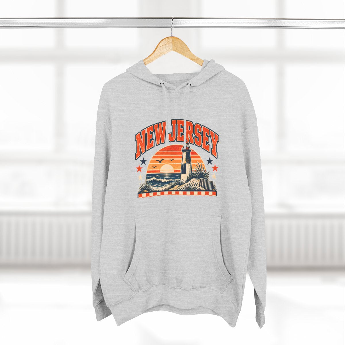 Coastal New Jersey Premium Fleece Hoodie