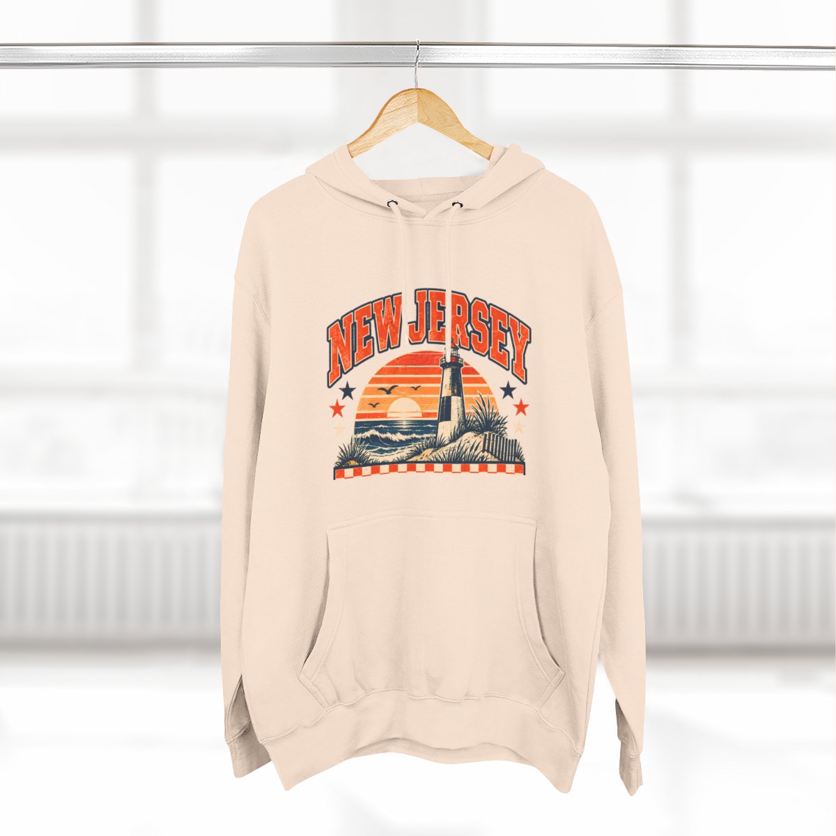 Coastal New Jersey Premium Fleece Hoodie