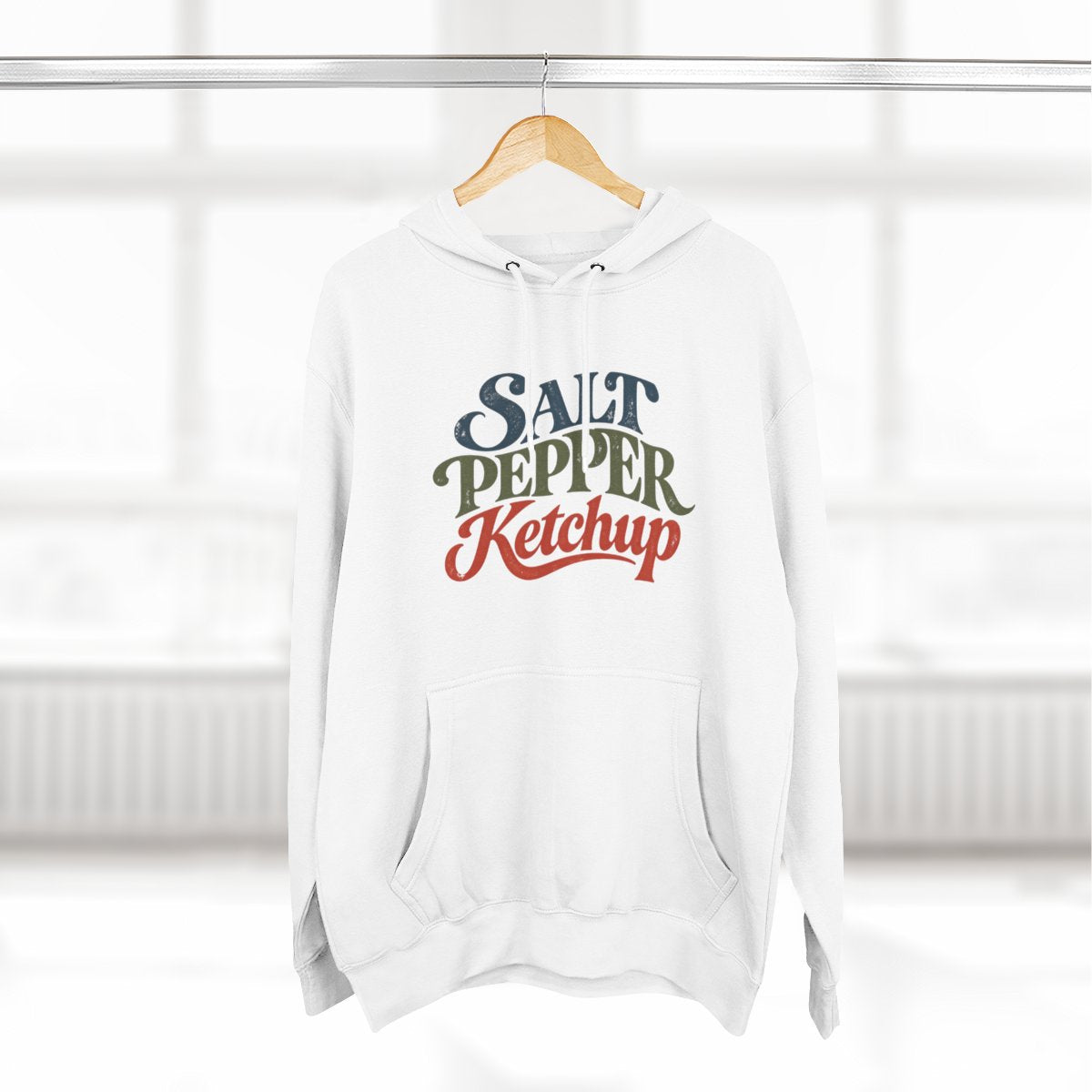 Salt Pepper Ketchup Premium Fleece Hoodie