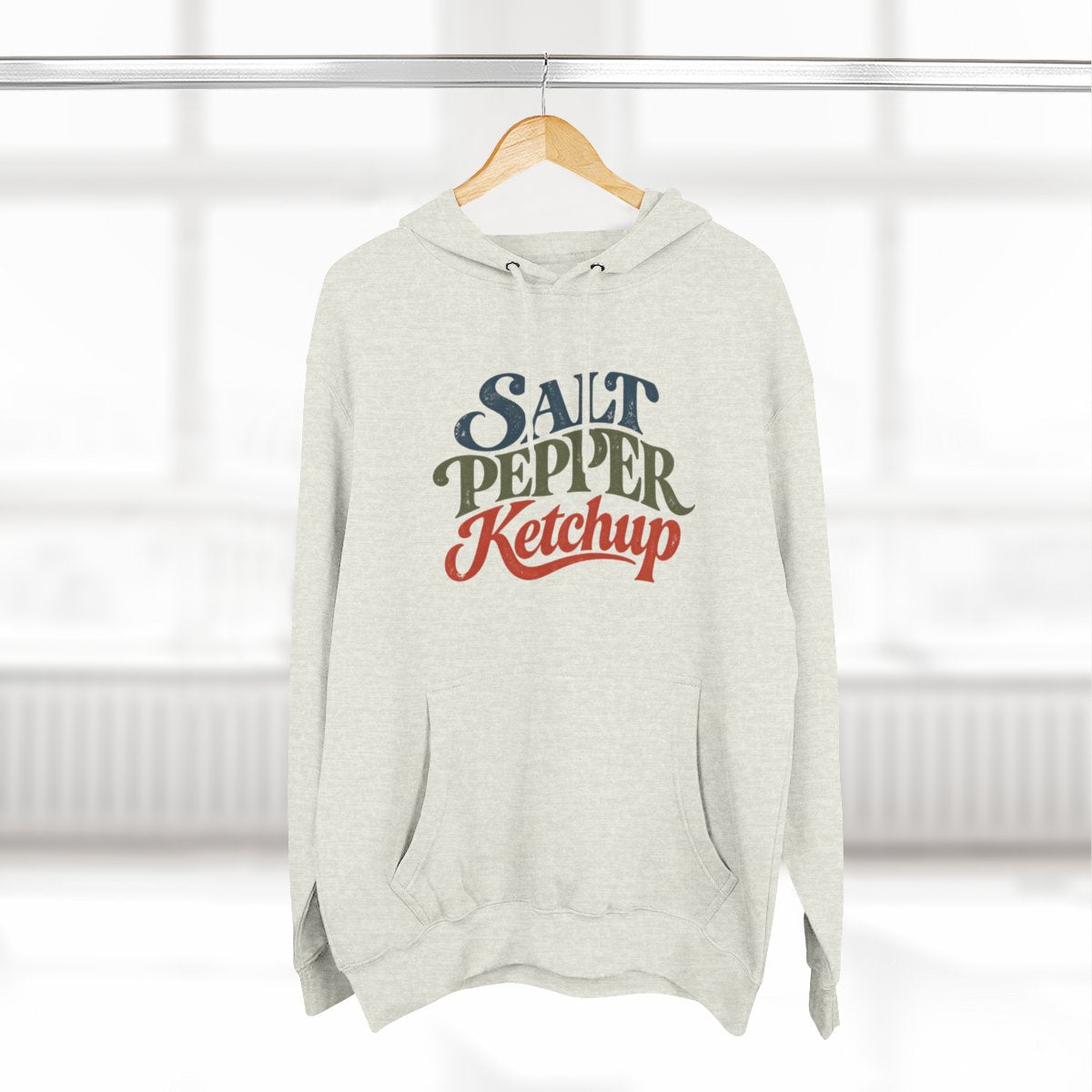 Salt Pepper Ketchup Premium Fleece Hoodie
