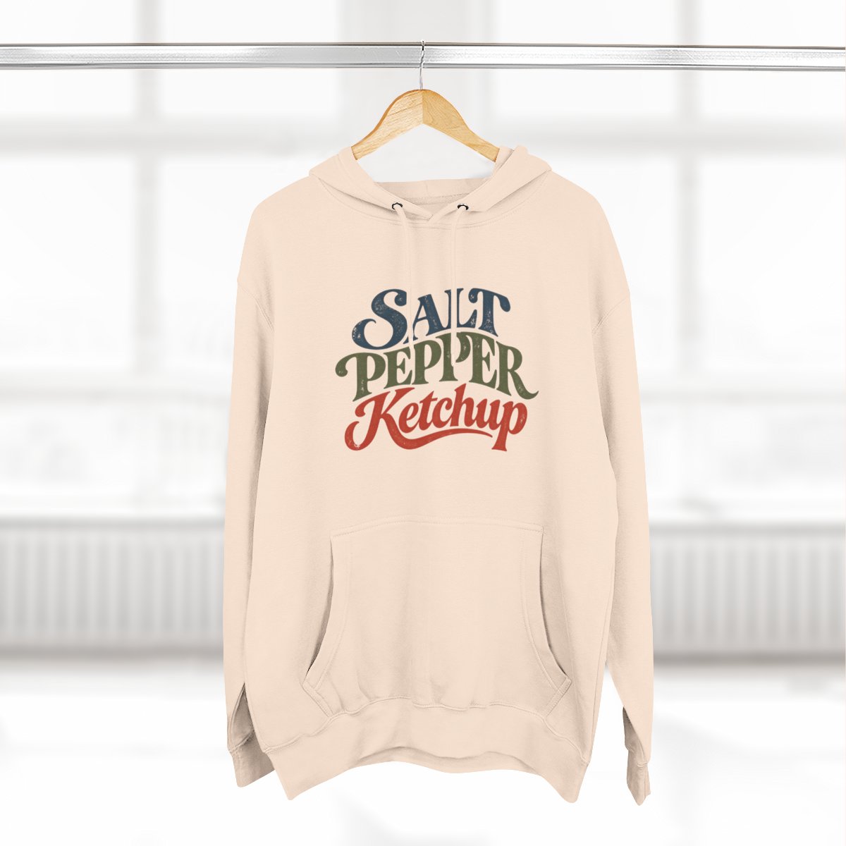 Salt Pepper Ketchup Premium Fleece Hoodie