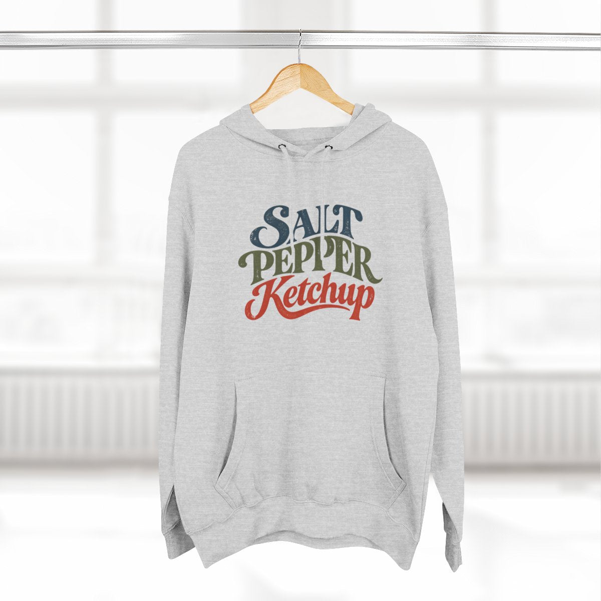 Salt Pepper Ketchup Premium Fleece Hoodie