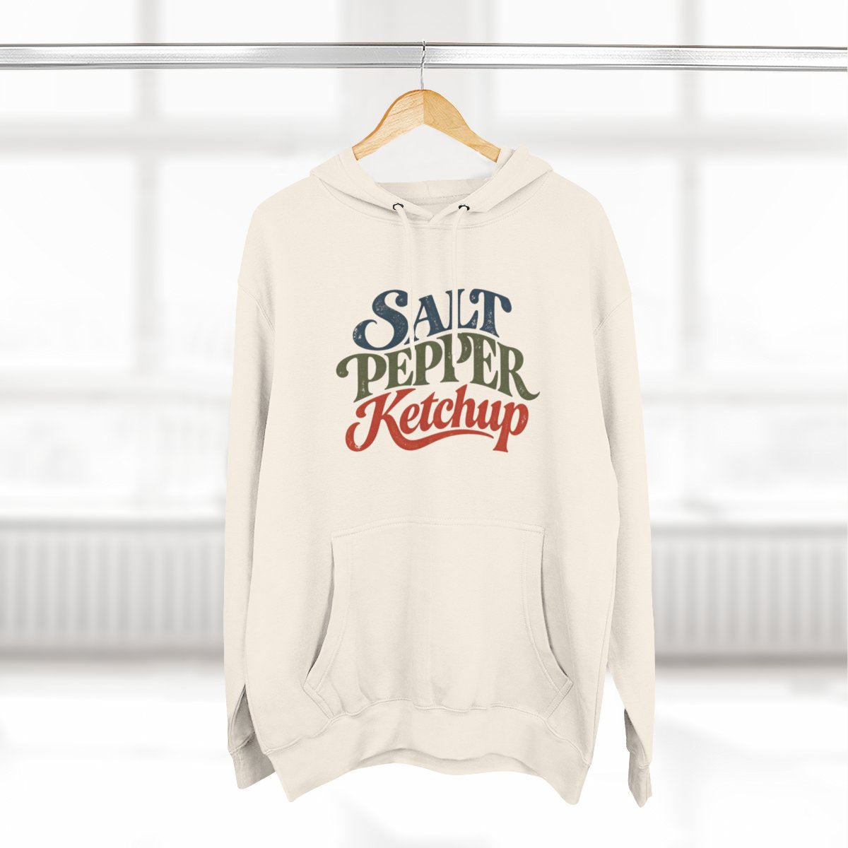 Salt Pepper Ketchup Premium Fleece Hoodie