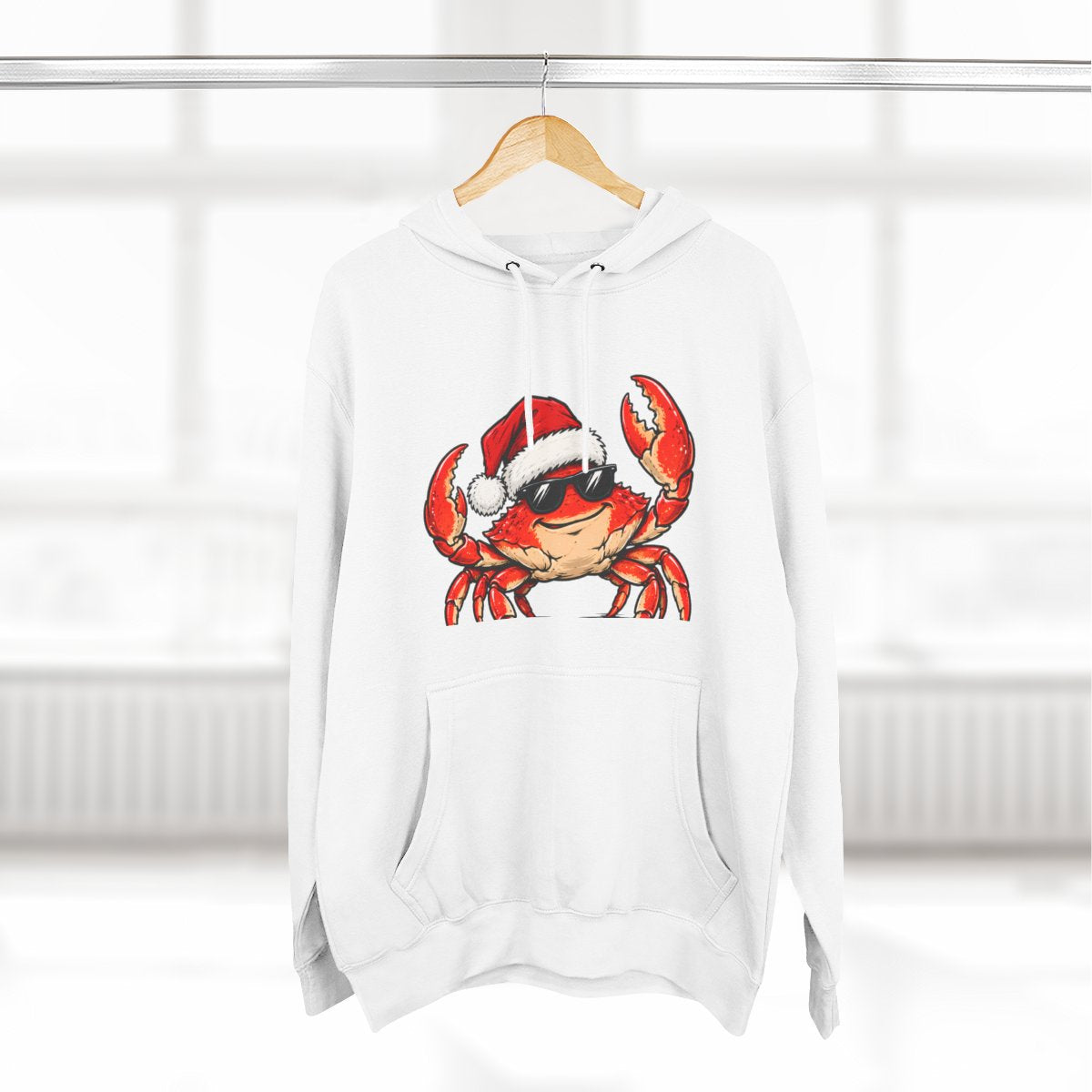 Santa Crab Premium Fleece Hoodie